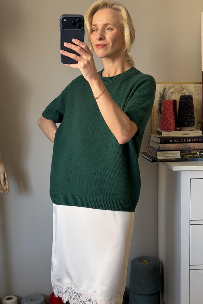 Футболка Изумруд меринос с кашемиром