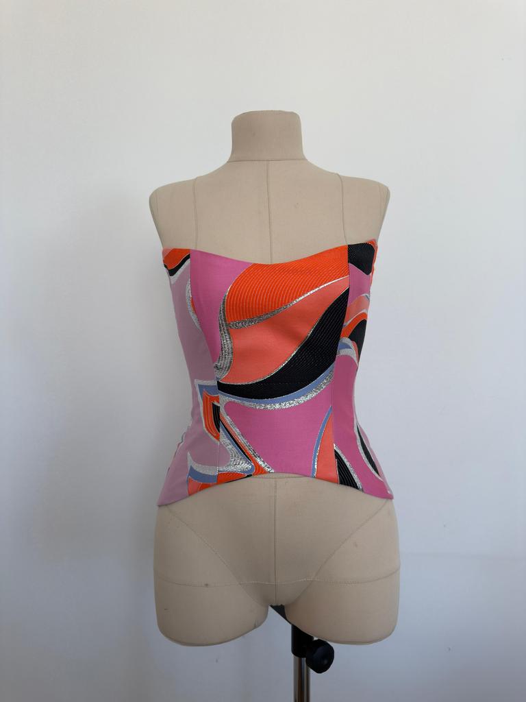 Корсет жаккард абстракция