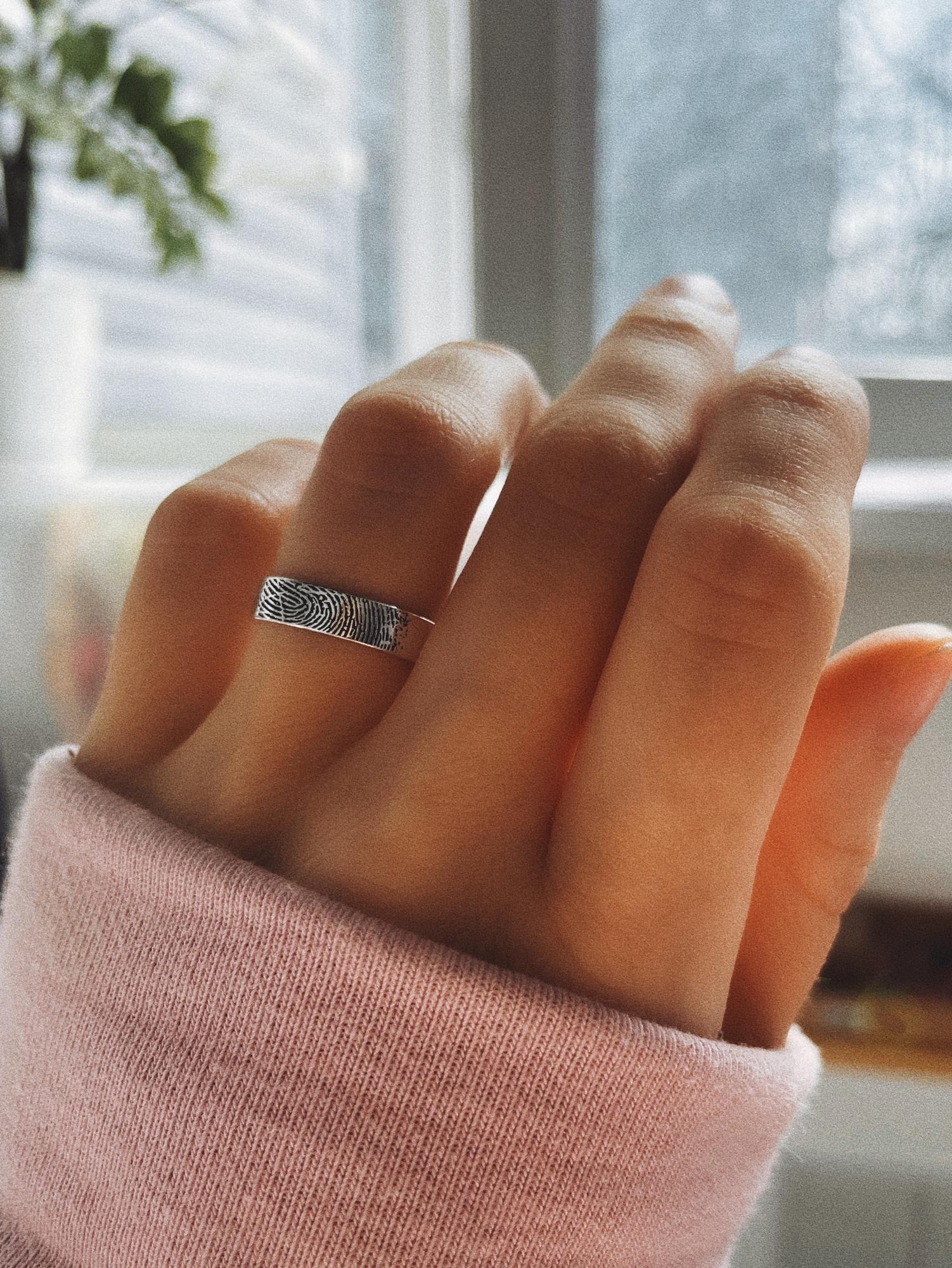 КОЛЬЦО С ОТПЕЧАТКОМ ПАЛЬЦА,  S