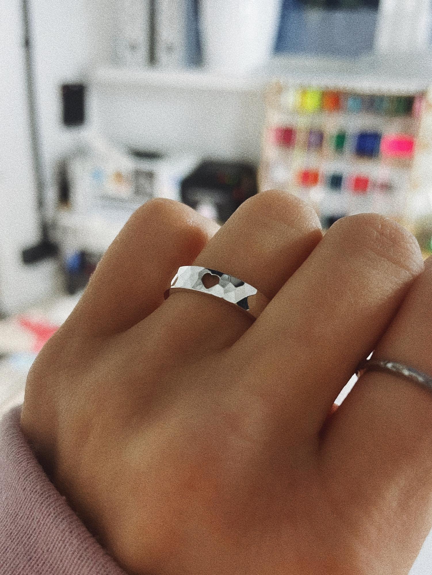 КОЛЬЦО со скозным сердечком