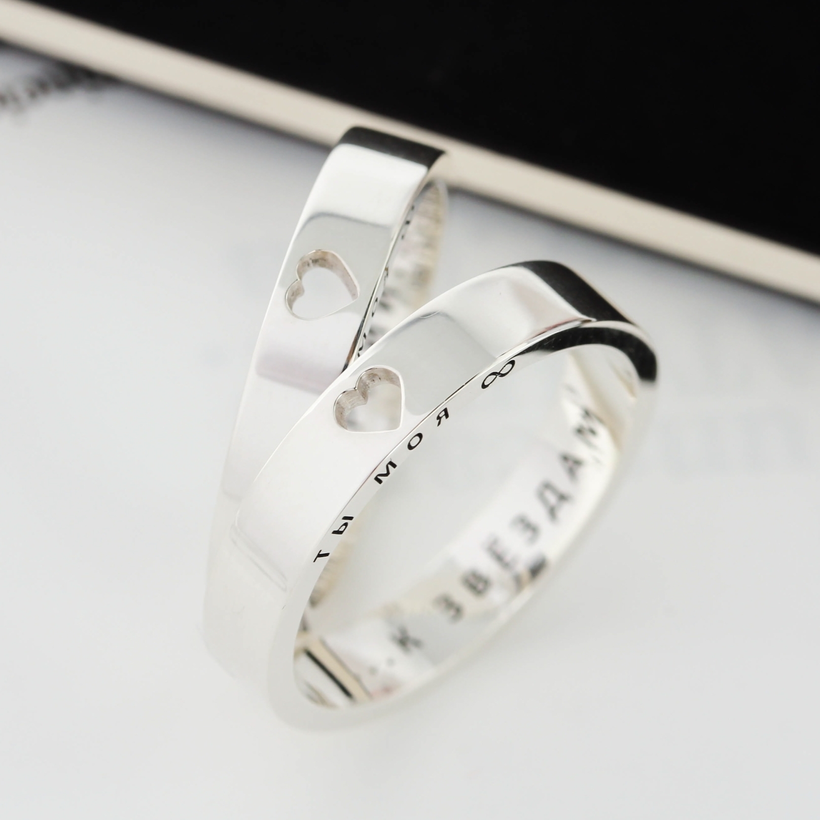 КОЛЬЦО со скозным сердечком