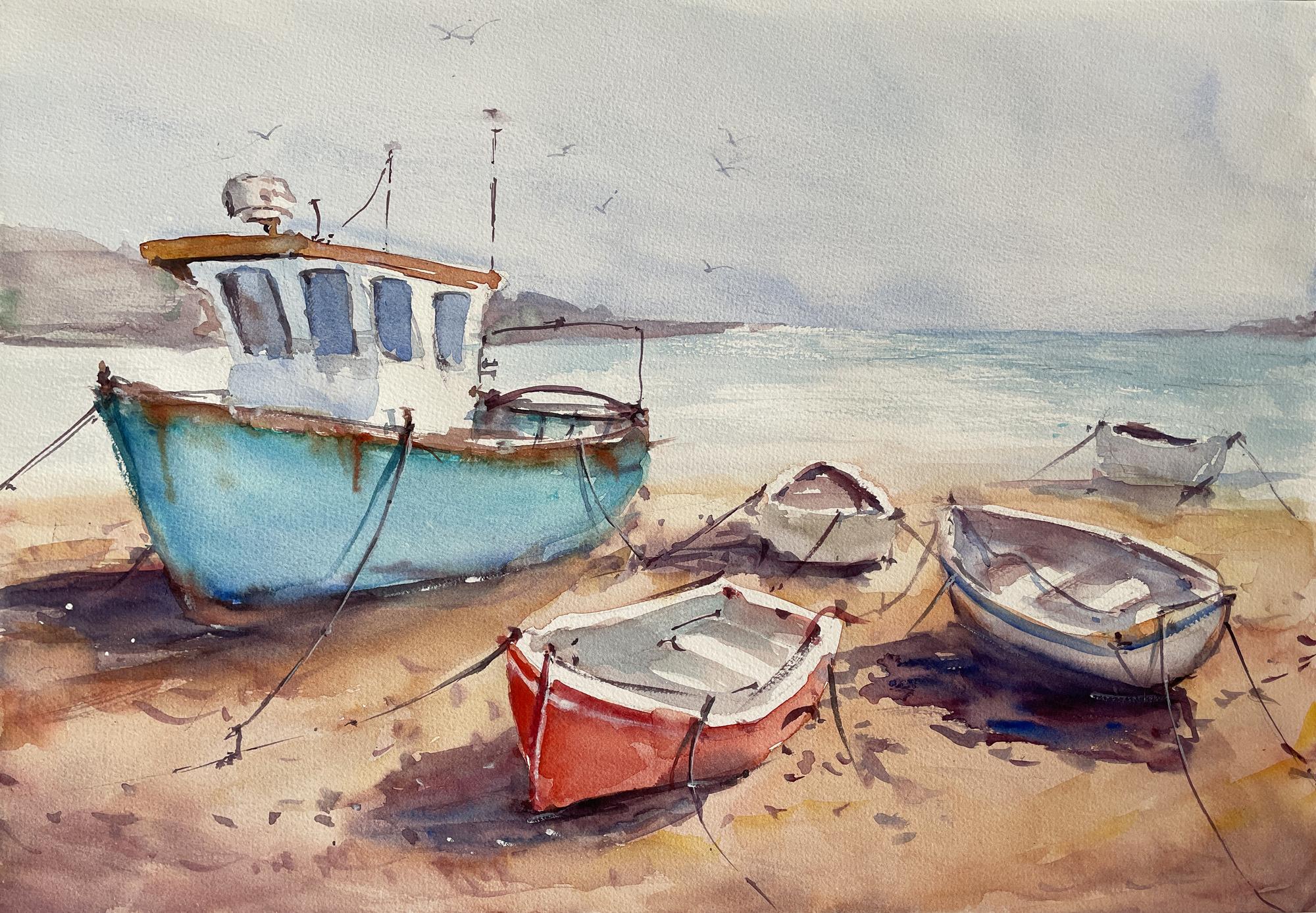 "Лодки на солнечном берегу"