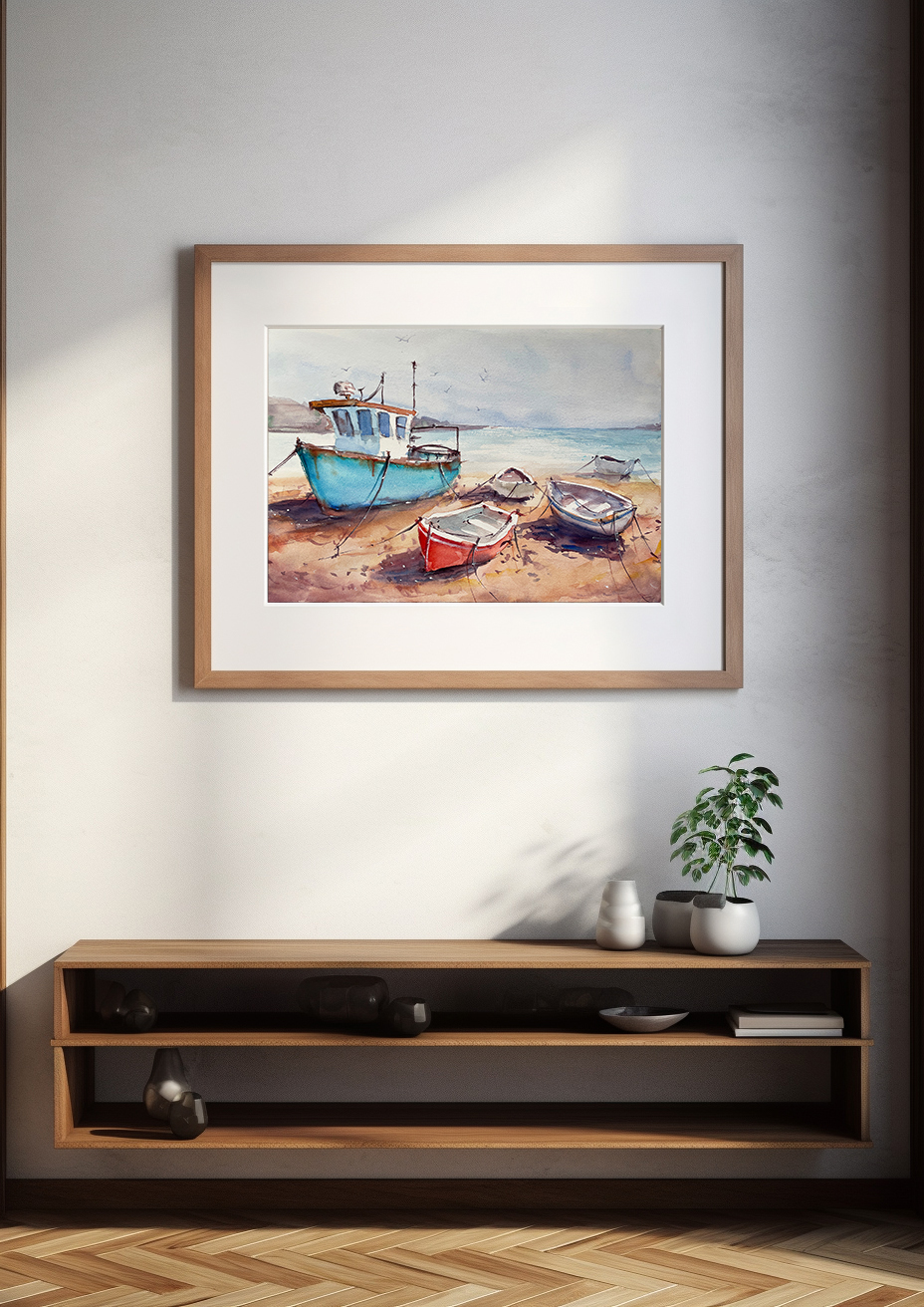 "Лодки на солнечном берегу"