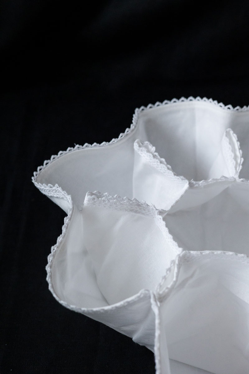 Cалфетка хлопковая круглая  двойная