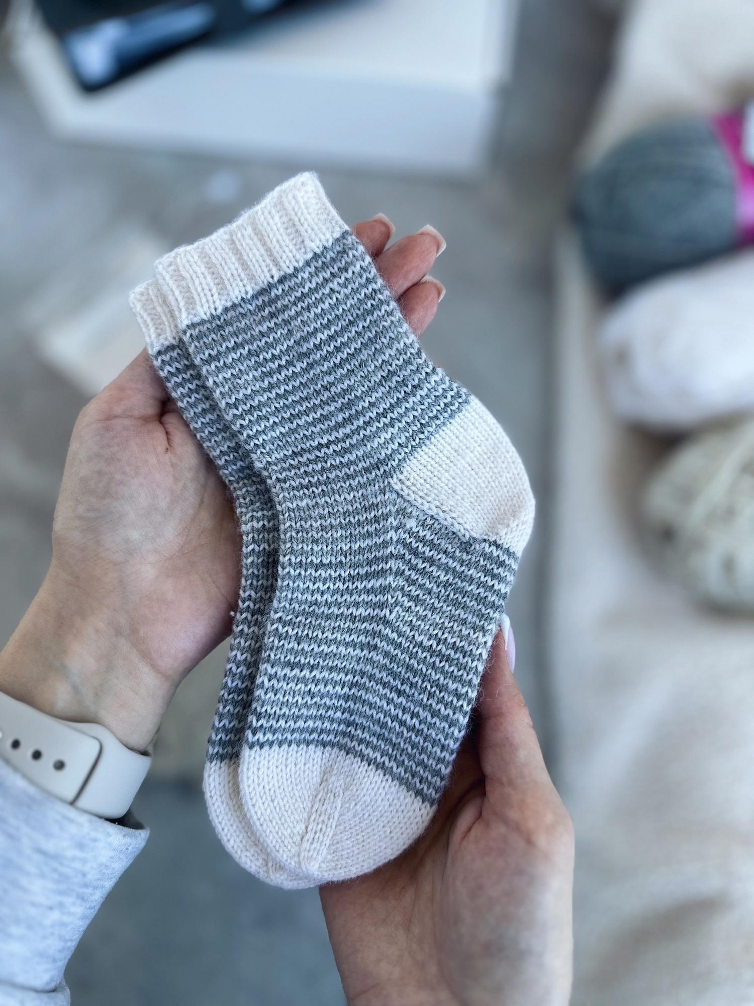 МК Носки от мыска с пяткой подкова