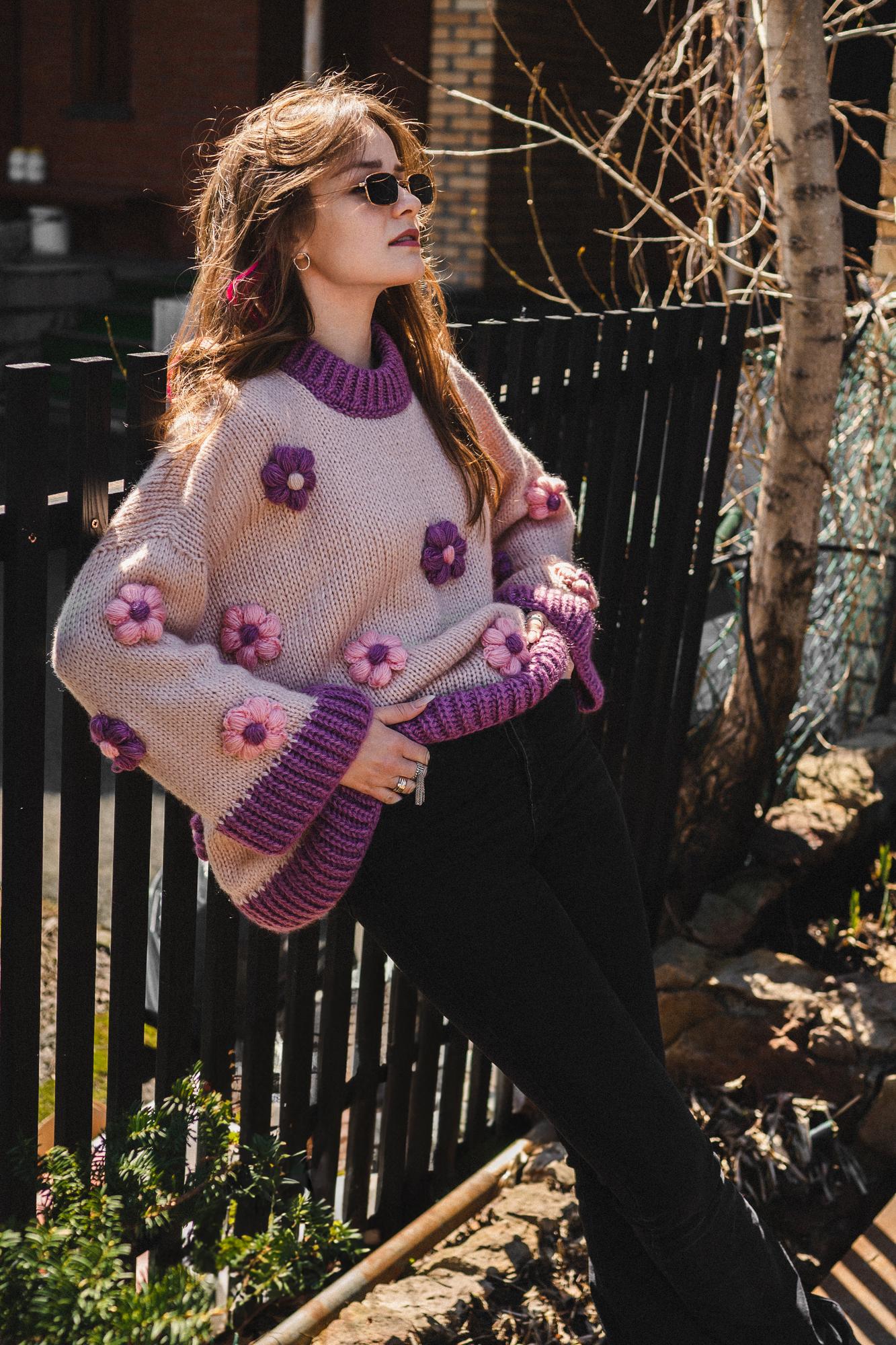 МК #джемпер_over_flowers