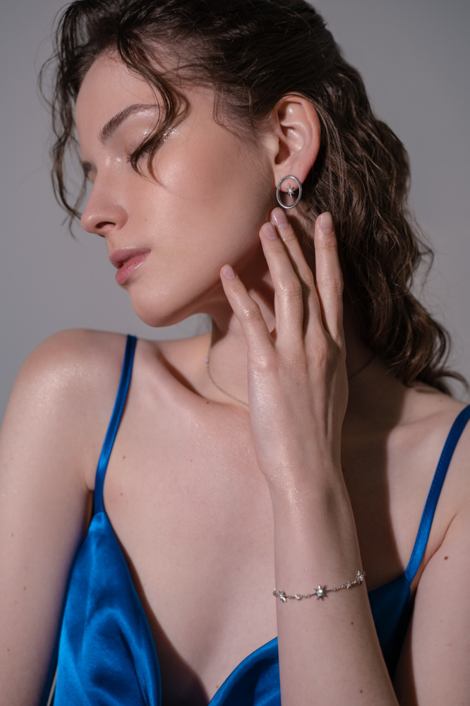 Серьги-джекеты "Звёзды"