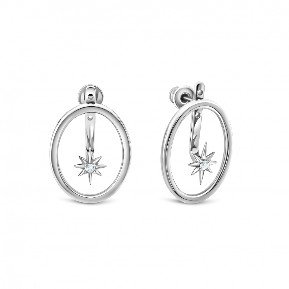 Серьги-джекеты "Звёзды"