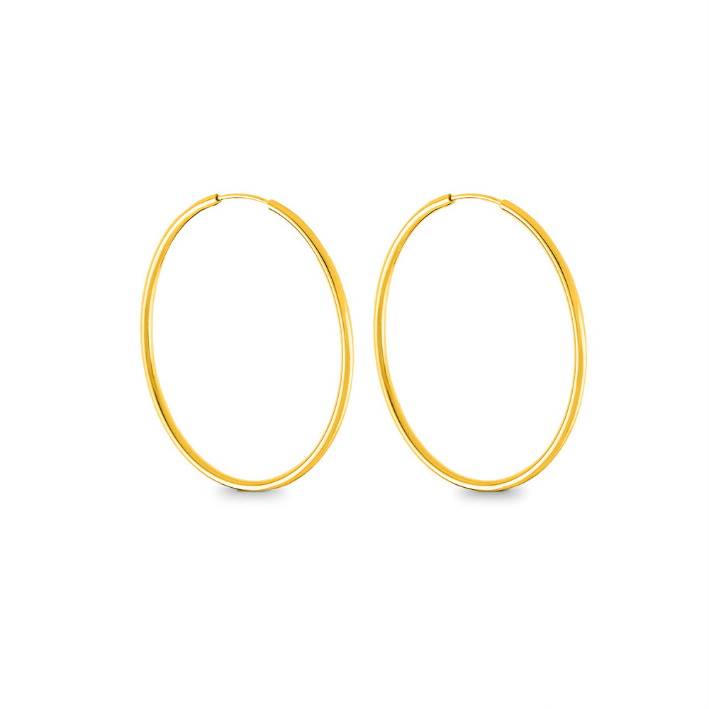 Серьги-конго Dafna 35 мм в покрытии золотом