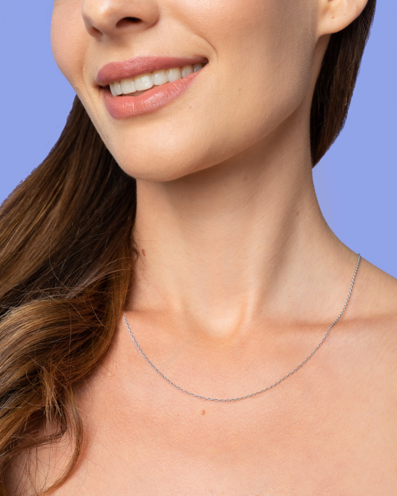 Серебряная цепочка 40 см.