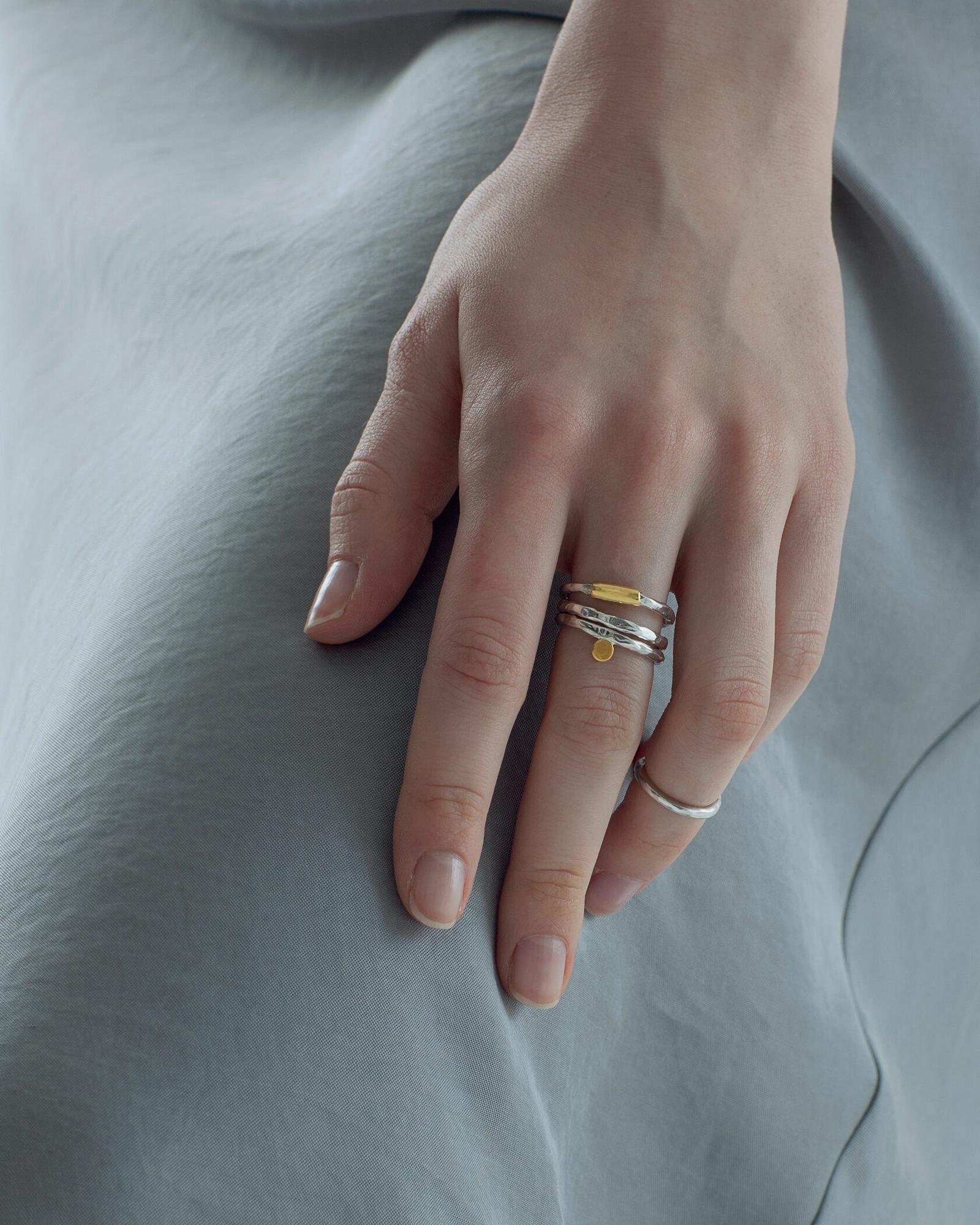 Кольцо с латунным пояском