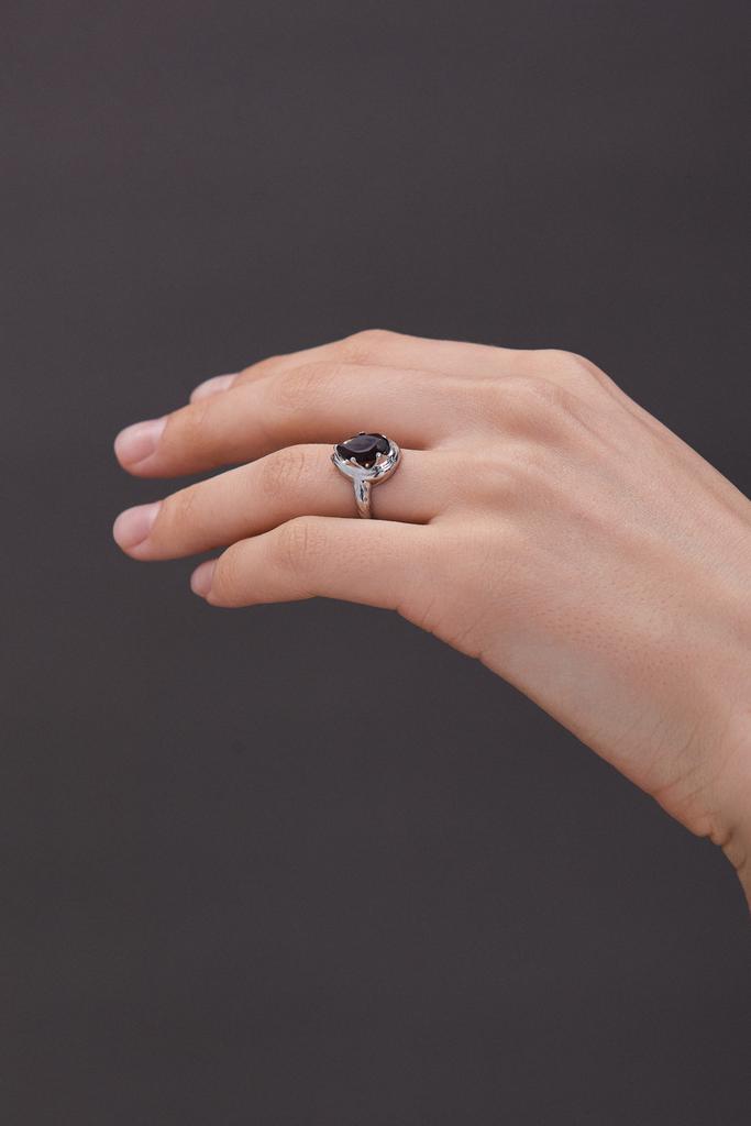 Кольцо Crystal Drop с раухтопазом