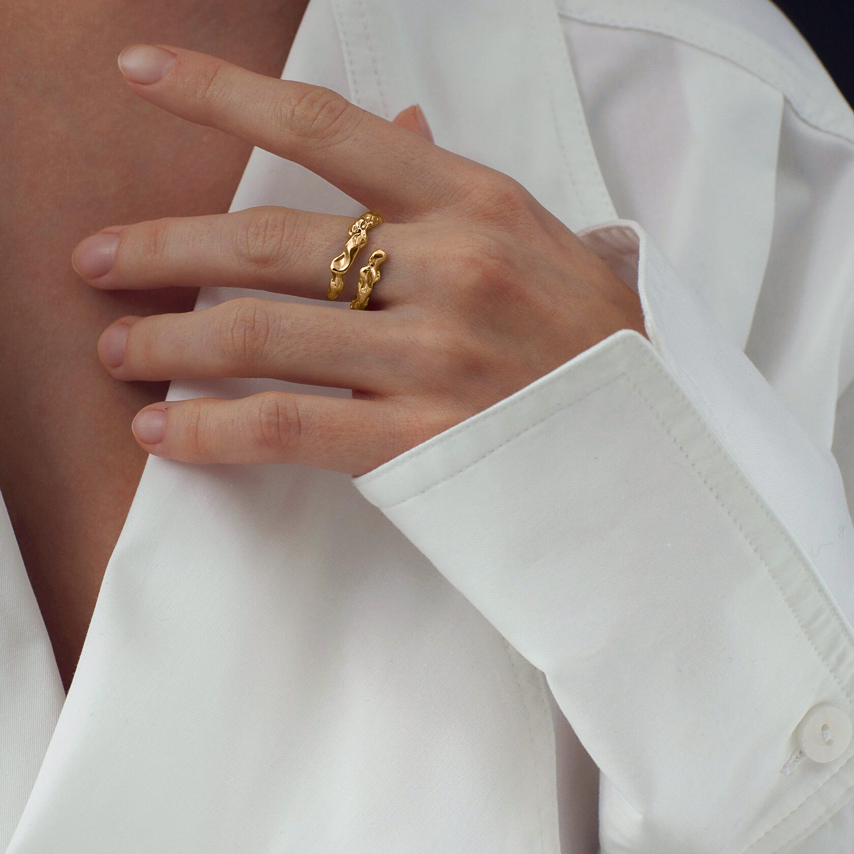 Кольцо "Карамель" разъемное позолота