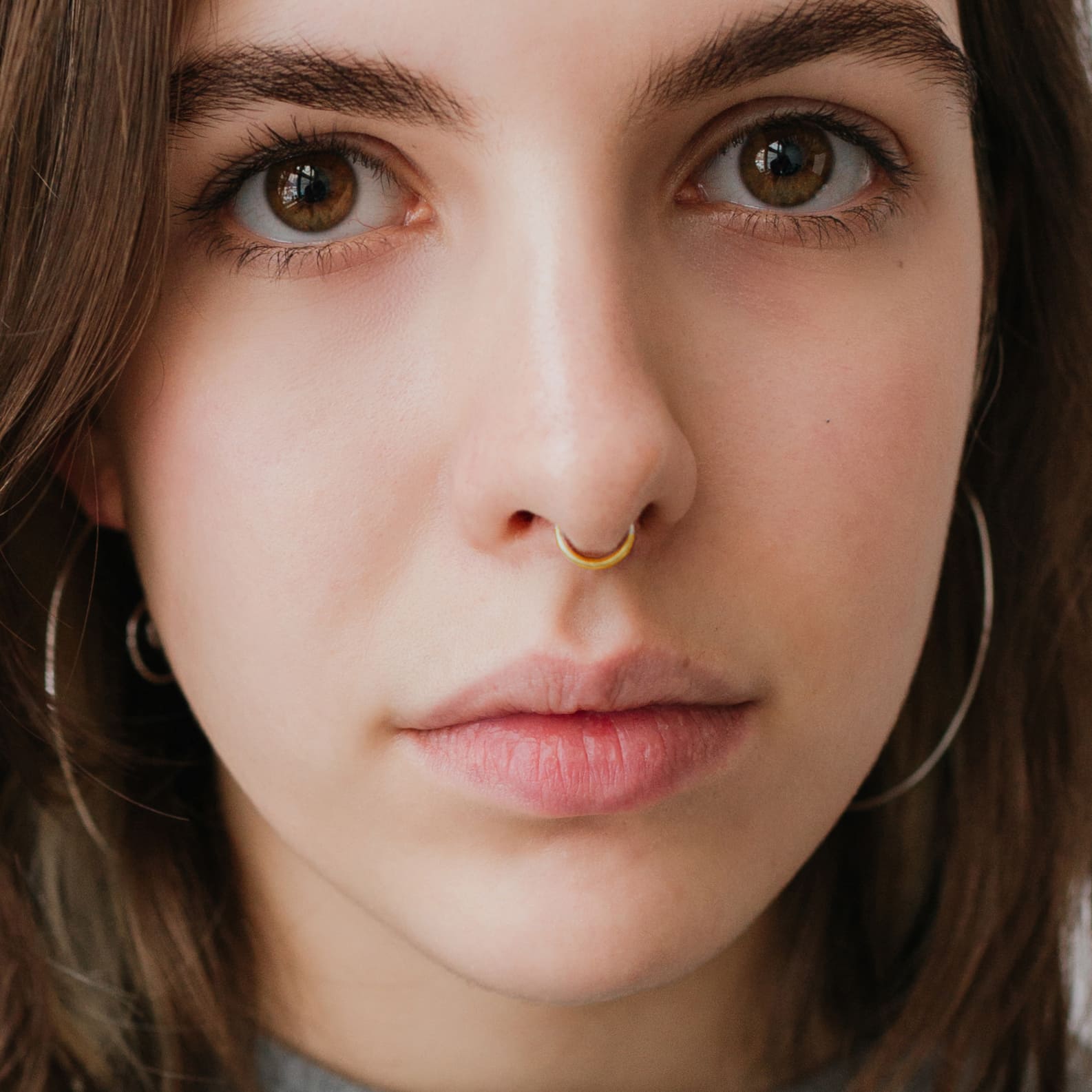 Серьга в нос Cesto Корзинка позолота