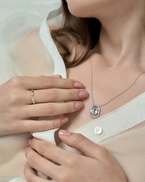 Подвеска LOCK с топазом