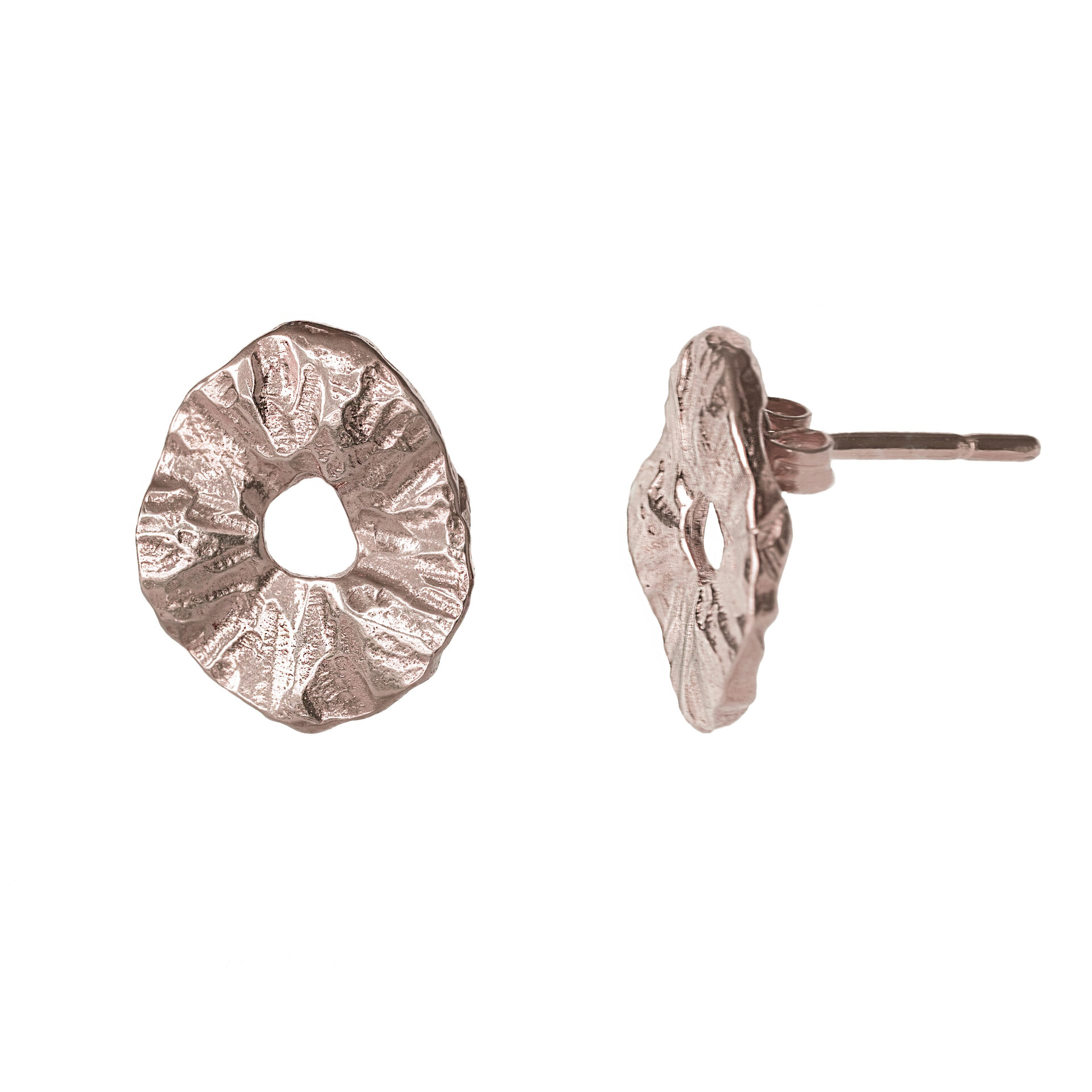 Серьги Атоллы мини, розовая позолота