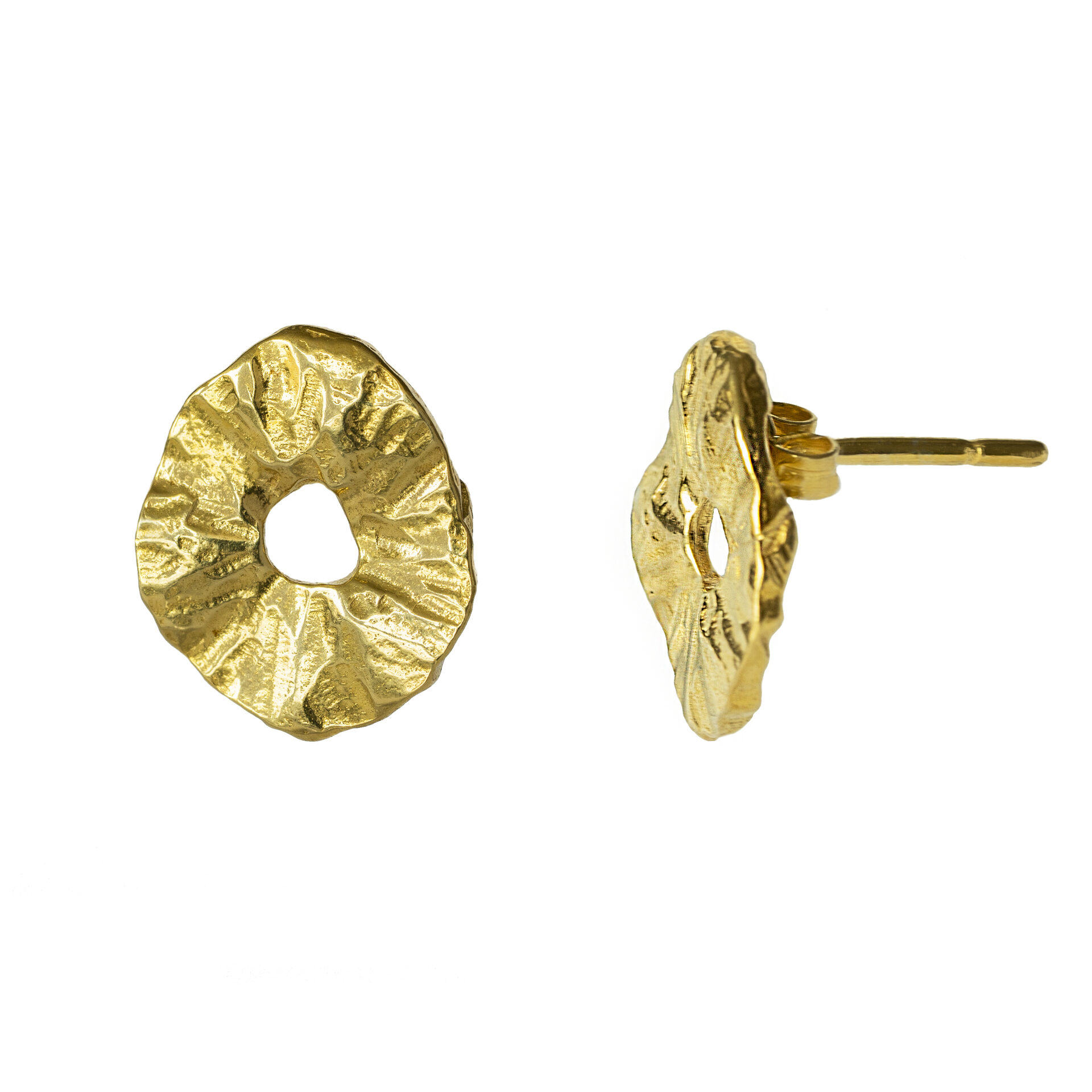 Серьги Атоллы мини, желтая позолота