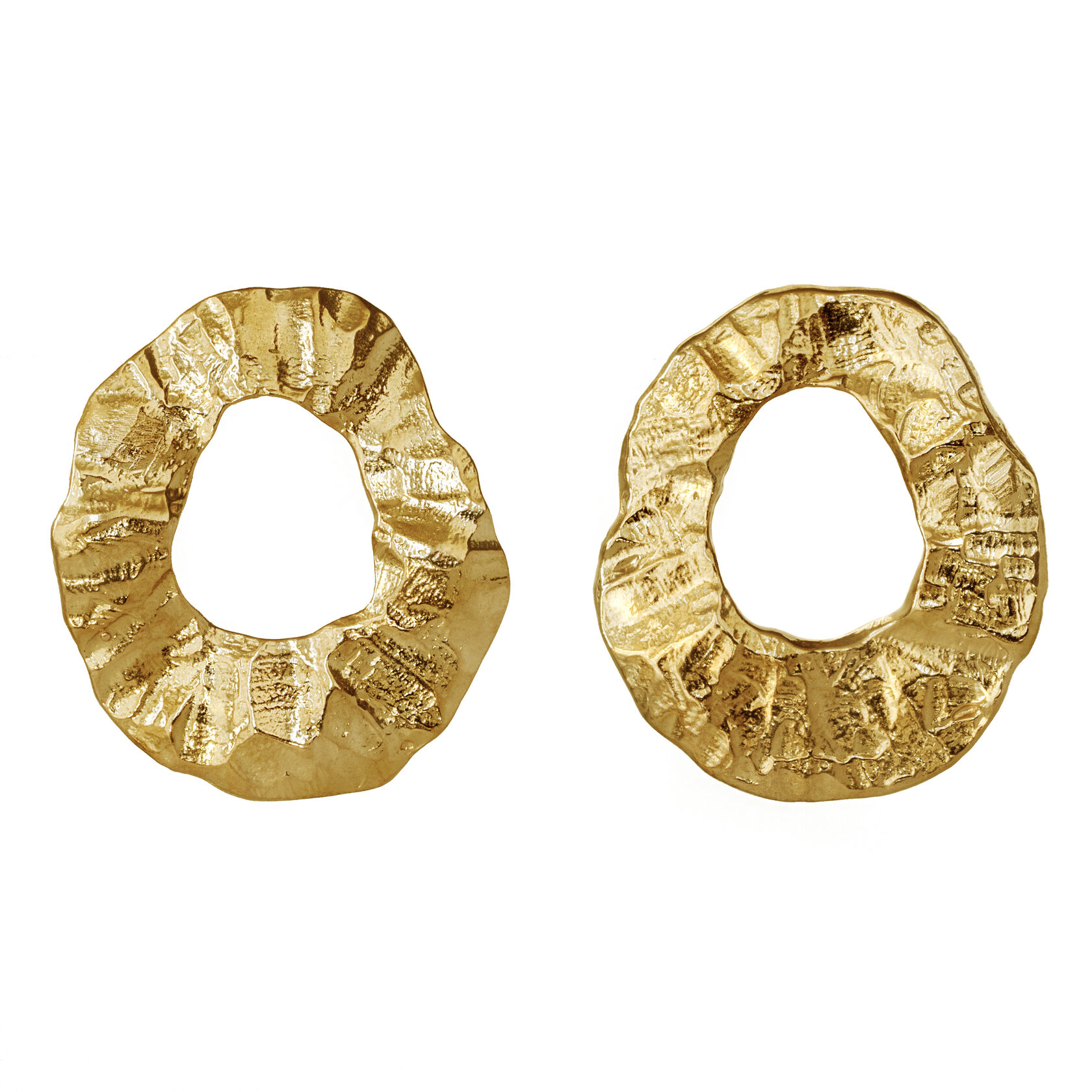 Серьги Атоллы, желтая позолота