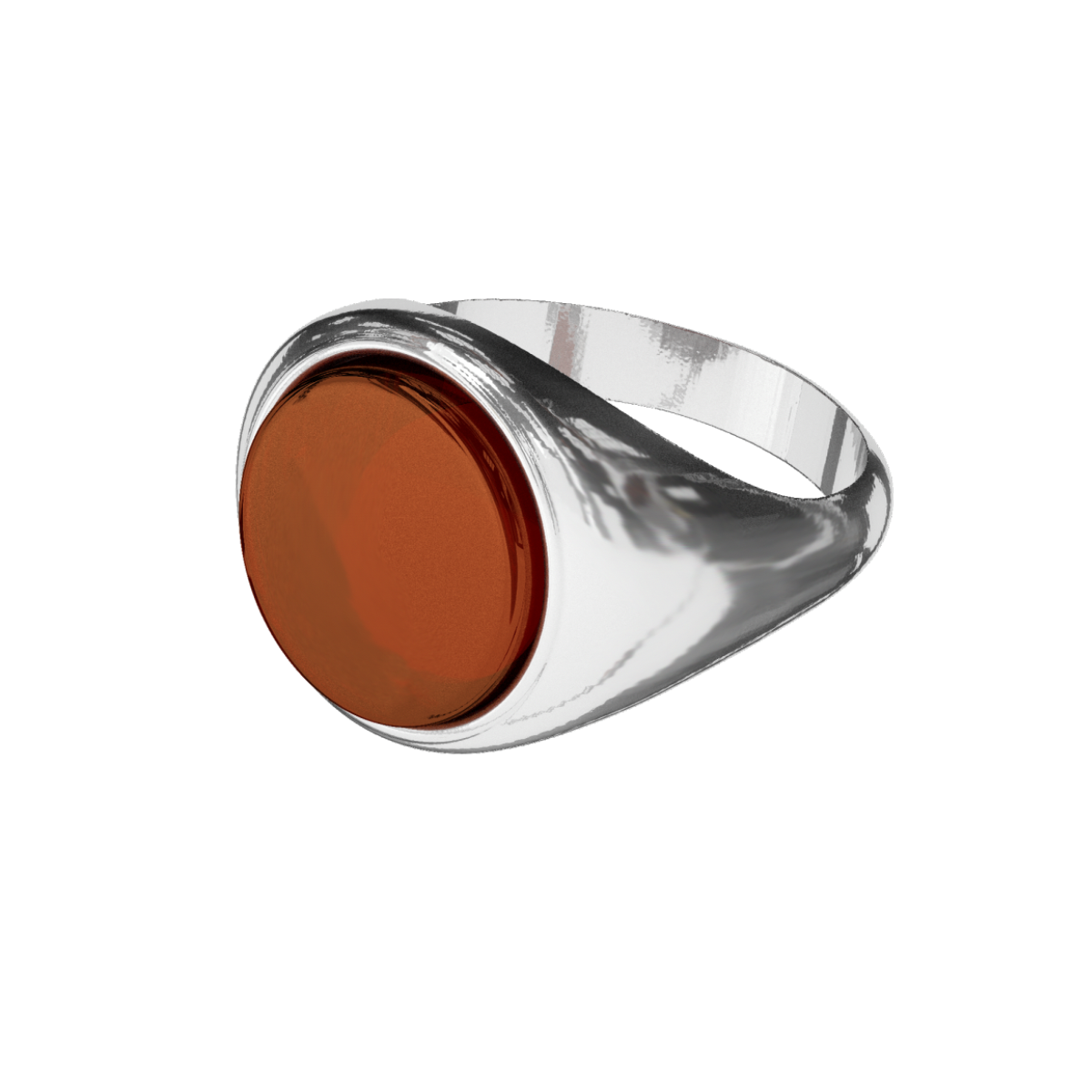 Кольцо с натуральным янтарем