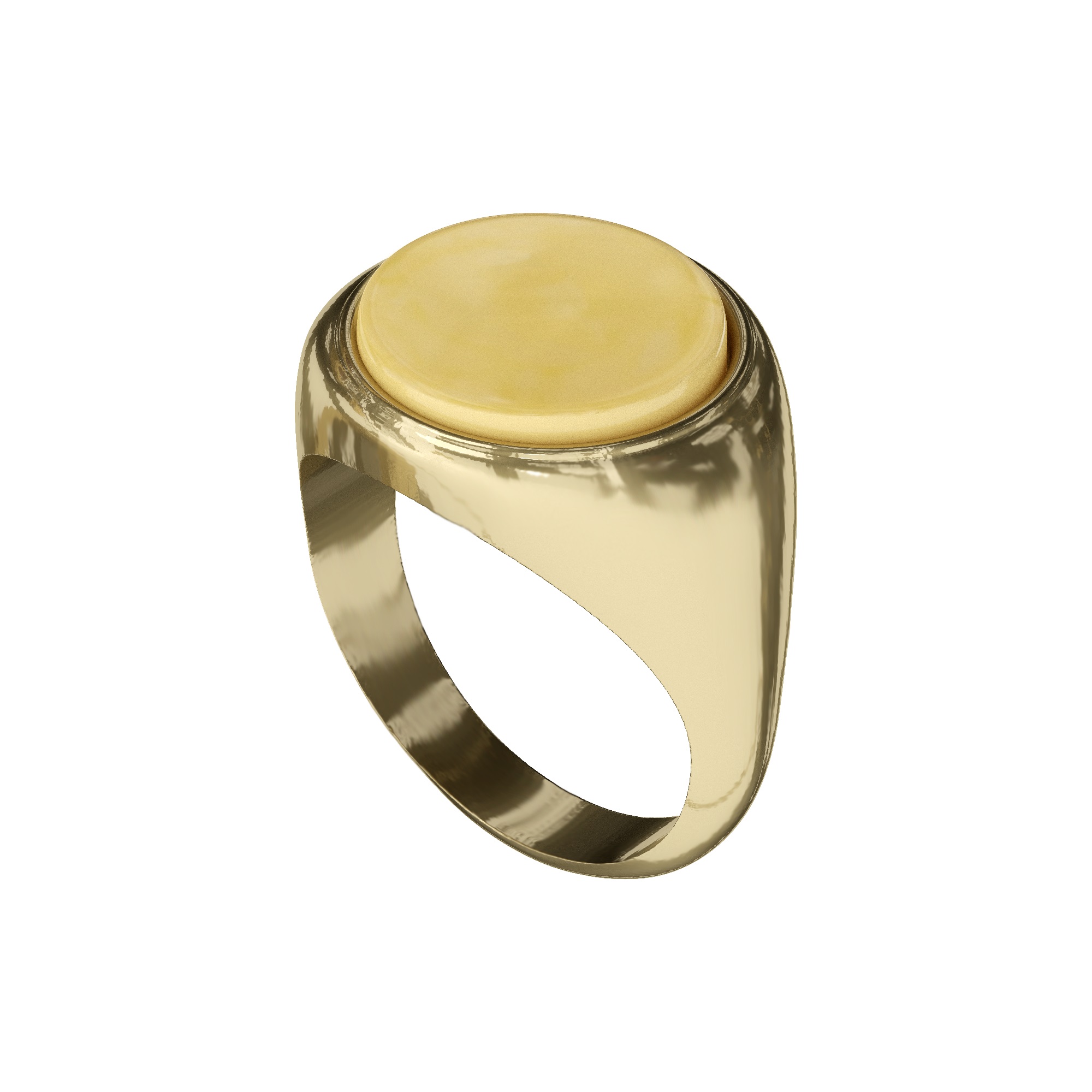 Кольцо с натуральным янтарем R9235ZM