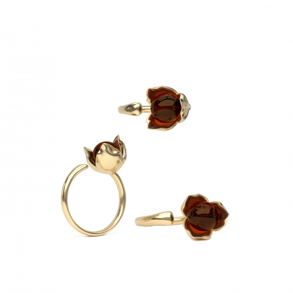 Кольцо R10001ZK с позолотой