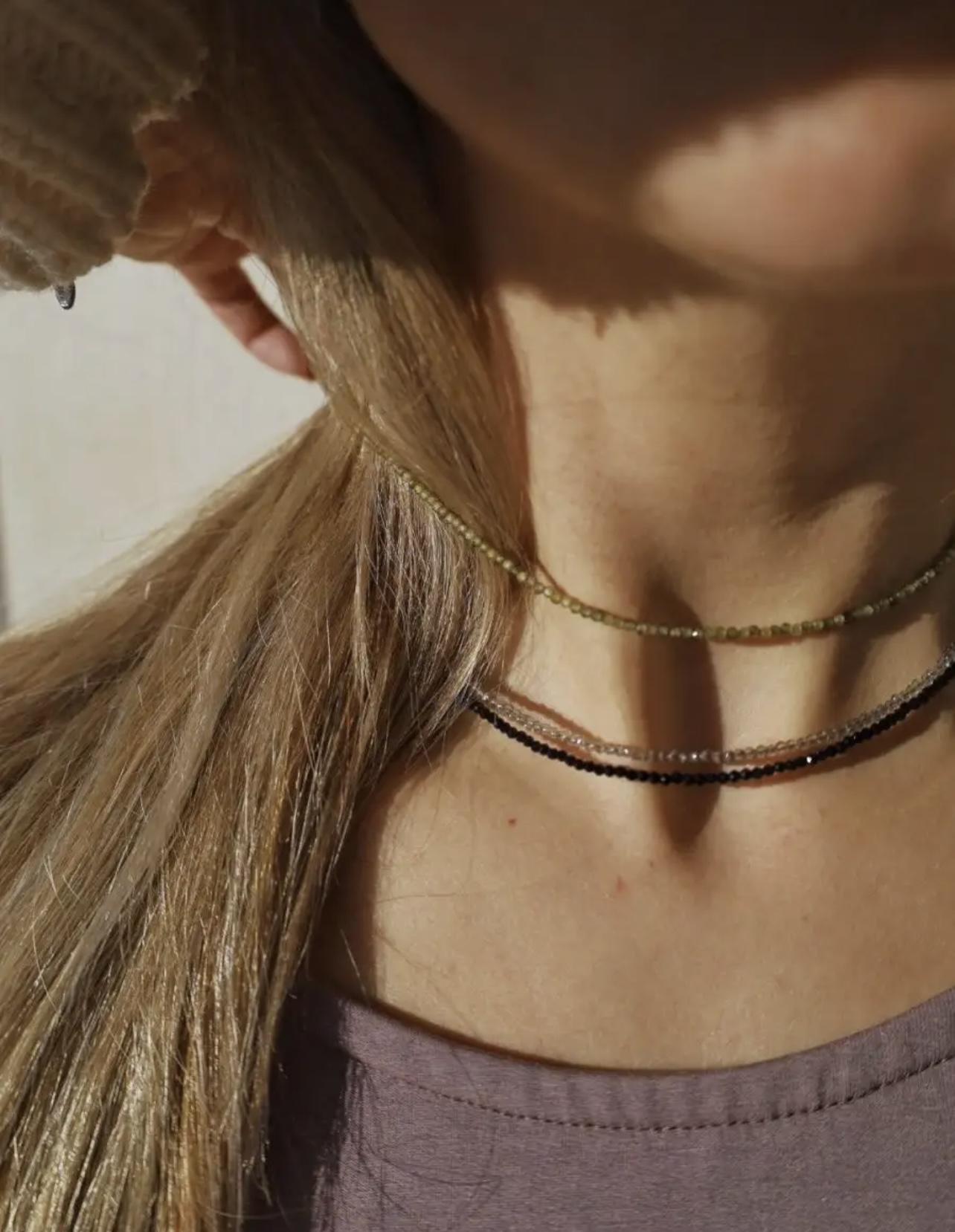 Чокер из циркона и шпинели