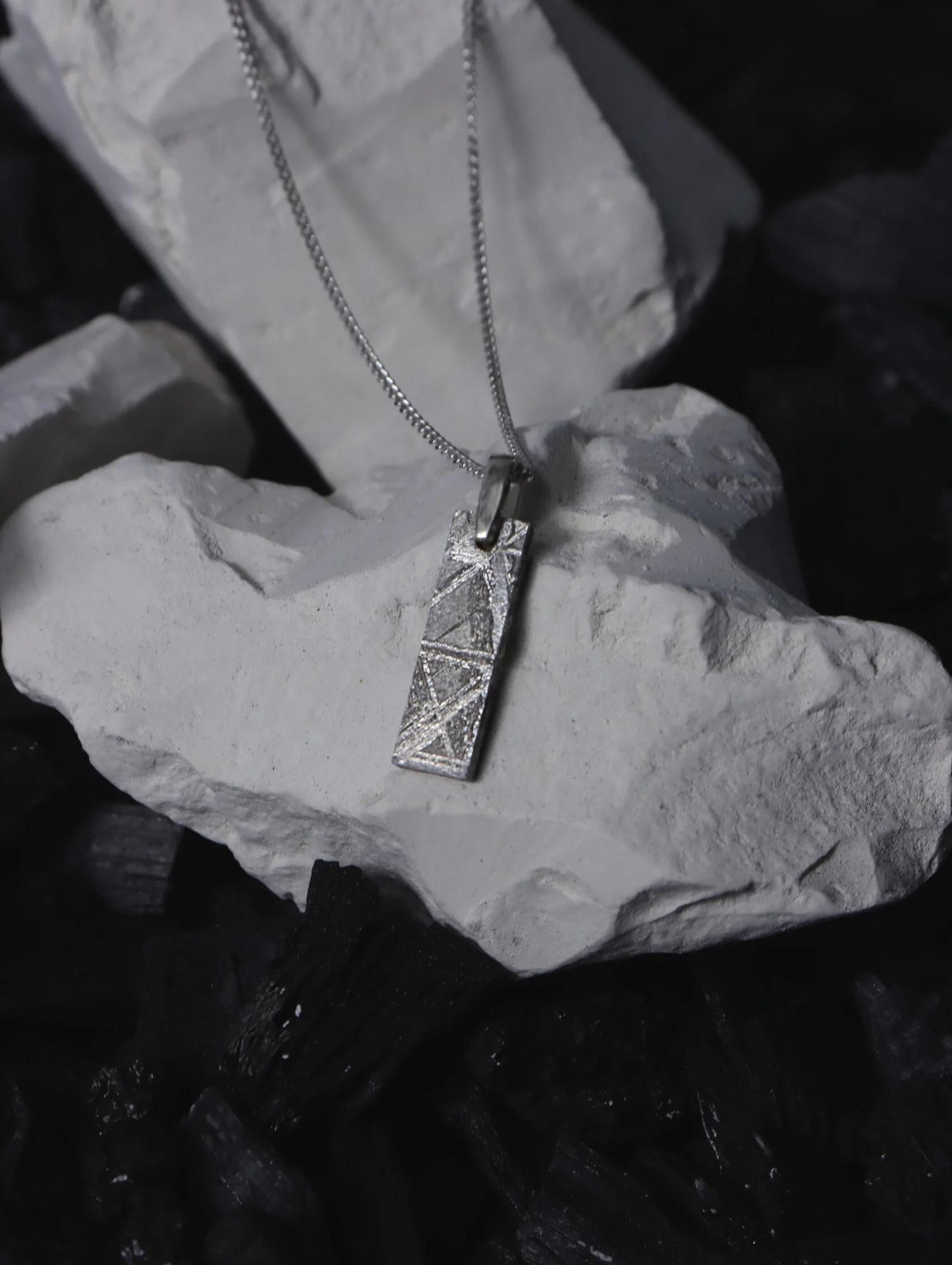 подвеска - пластина в родии