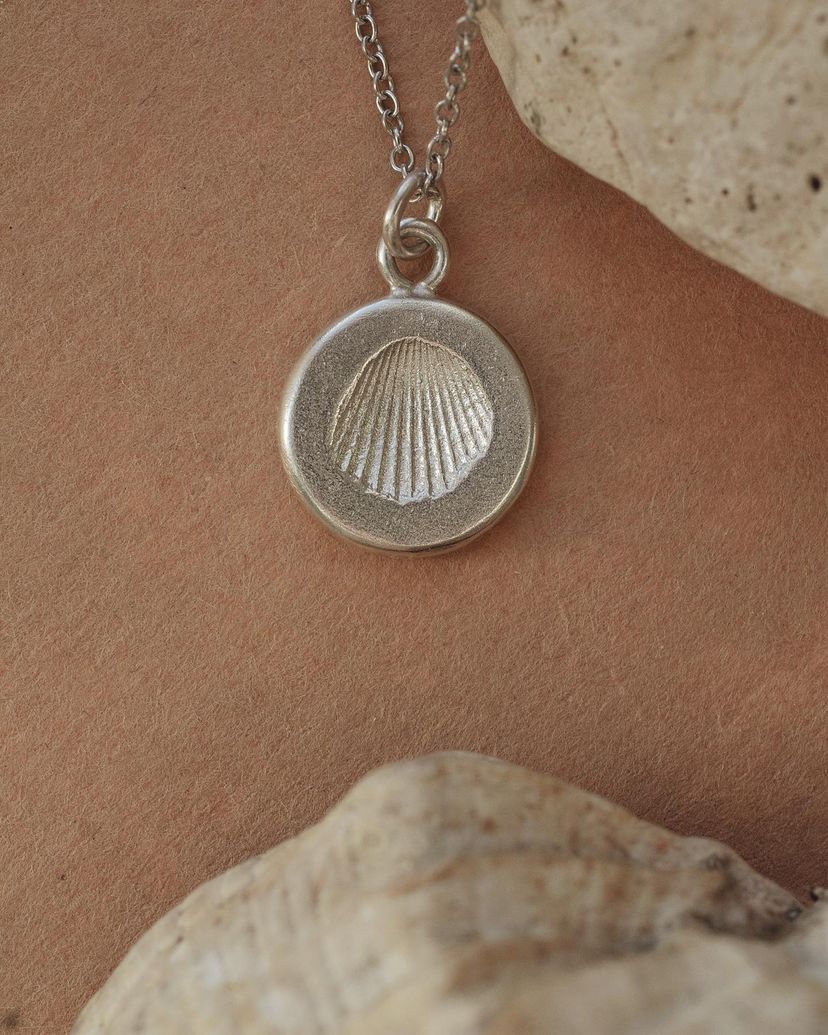 Подвеска "Отпечаток ракушки" круг