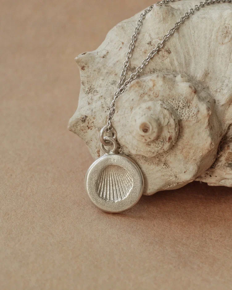 Подвеска "Отпечаток ракушки" круг