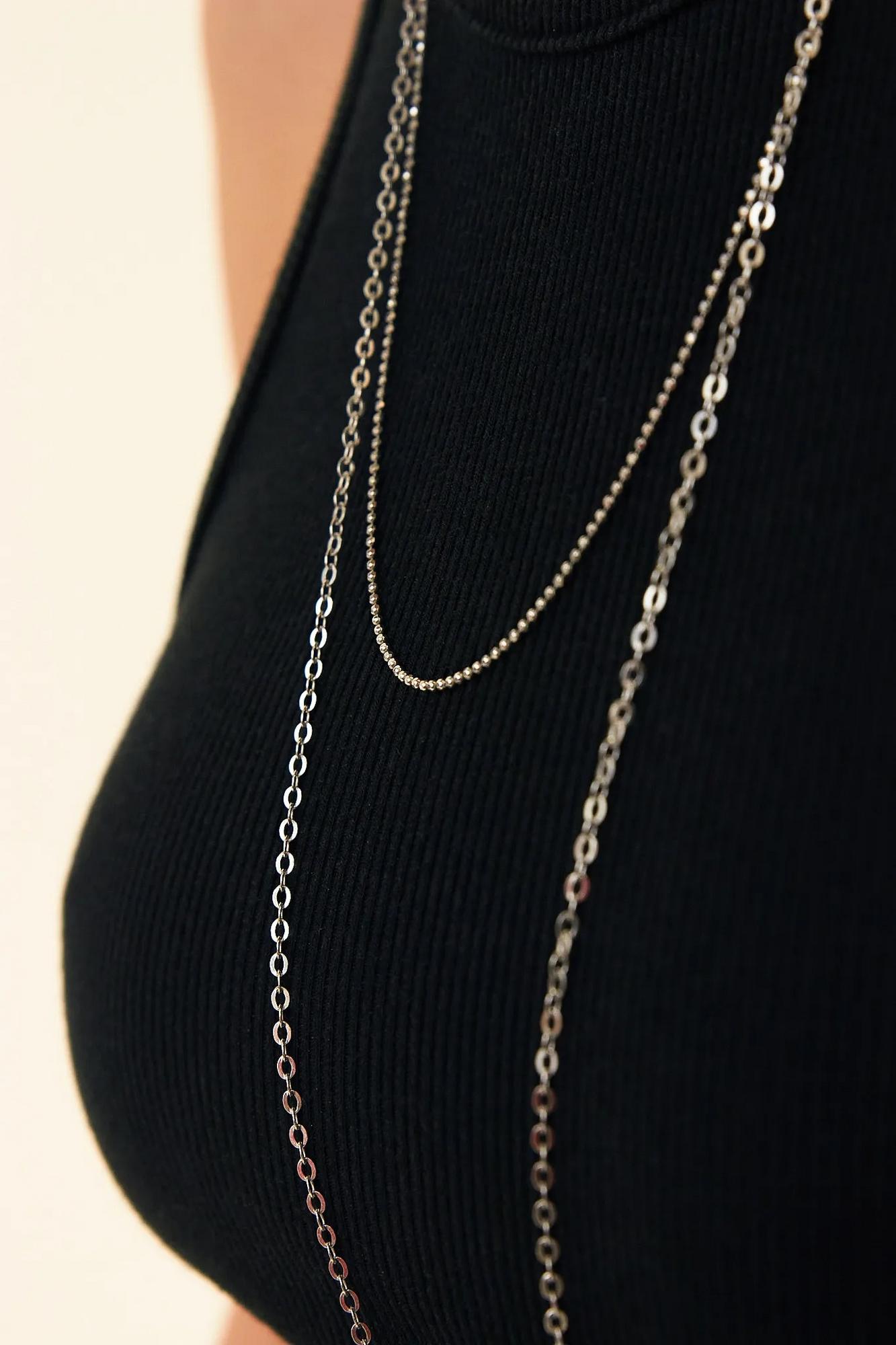 Серебряная цепочка 85см.