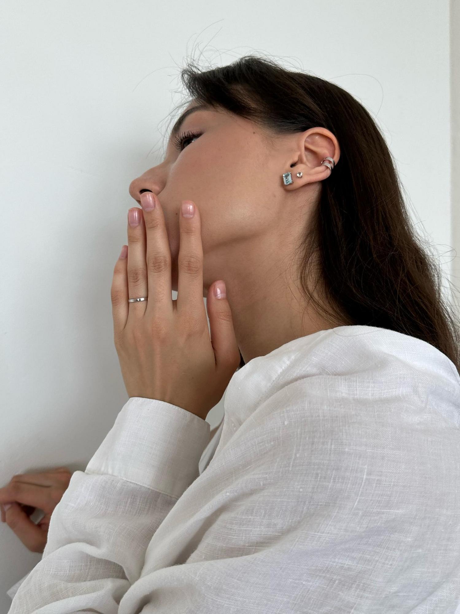 Серьги crystal classic с топазом