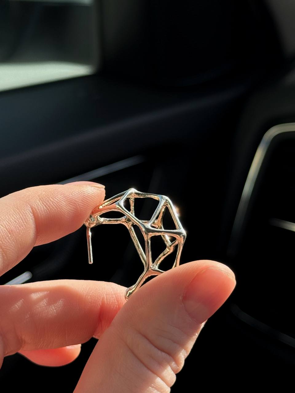 Серебряные серьги "Паутинка"