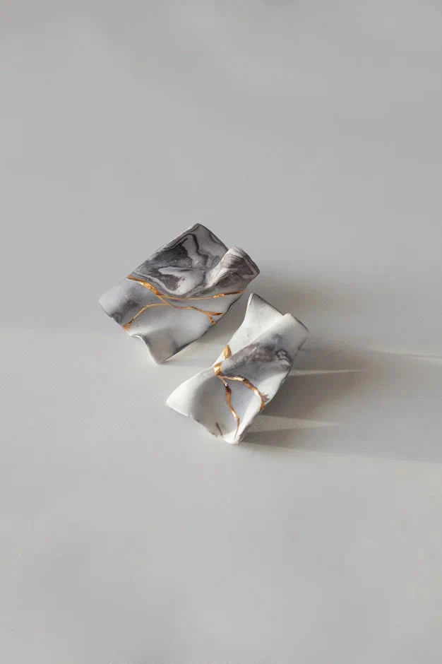 Серьги из фарфора S-116