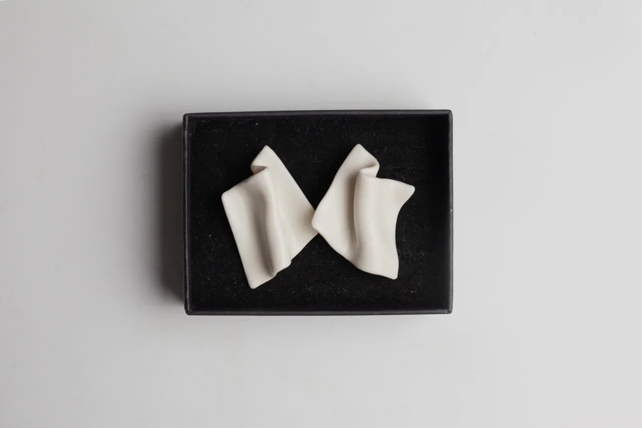 Серьги из фарфора S-115