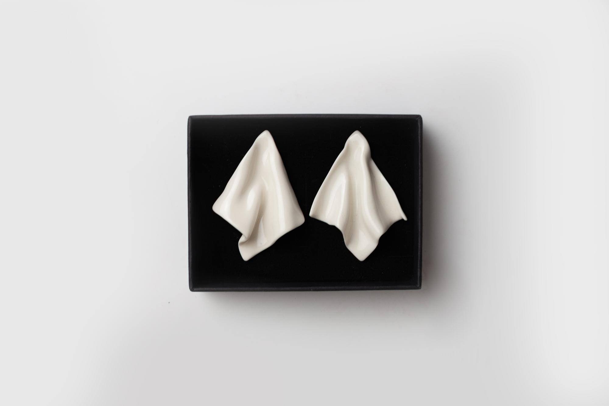 Серьги из фарфора S-121