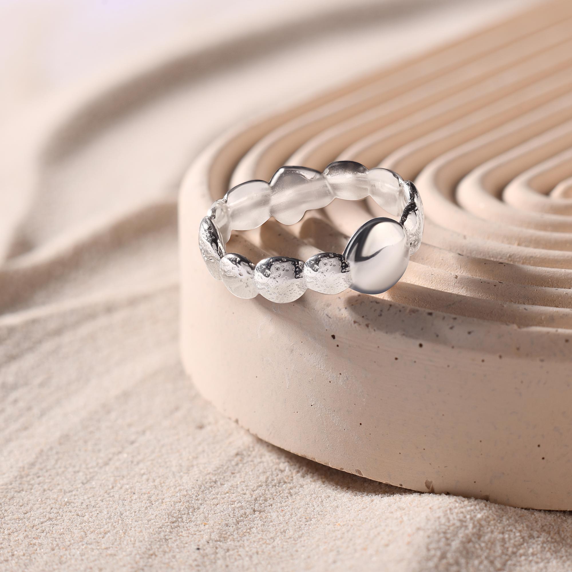 Серебряное Кольцо Sasso Галька