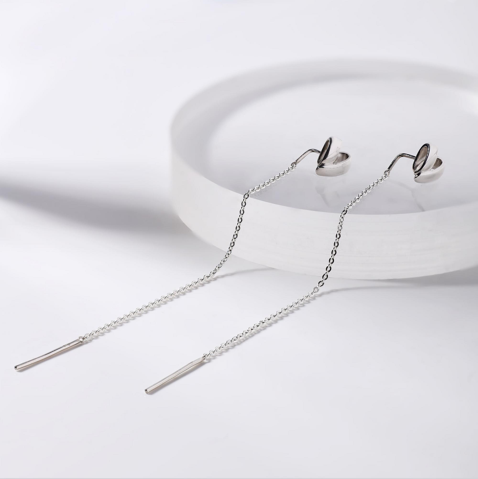 Протяжки сердечко серебро