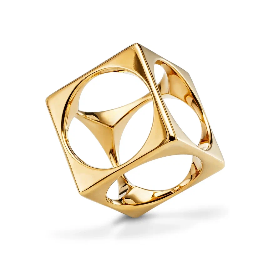 Кольцо КУБ GOLD
