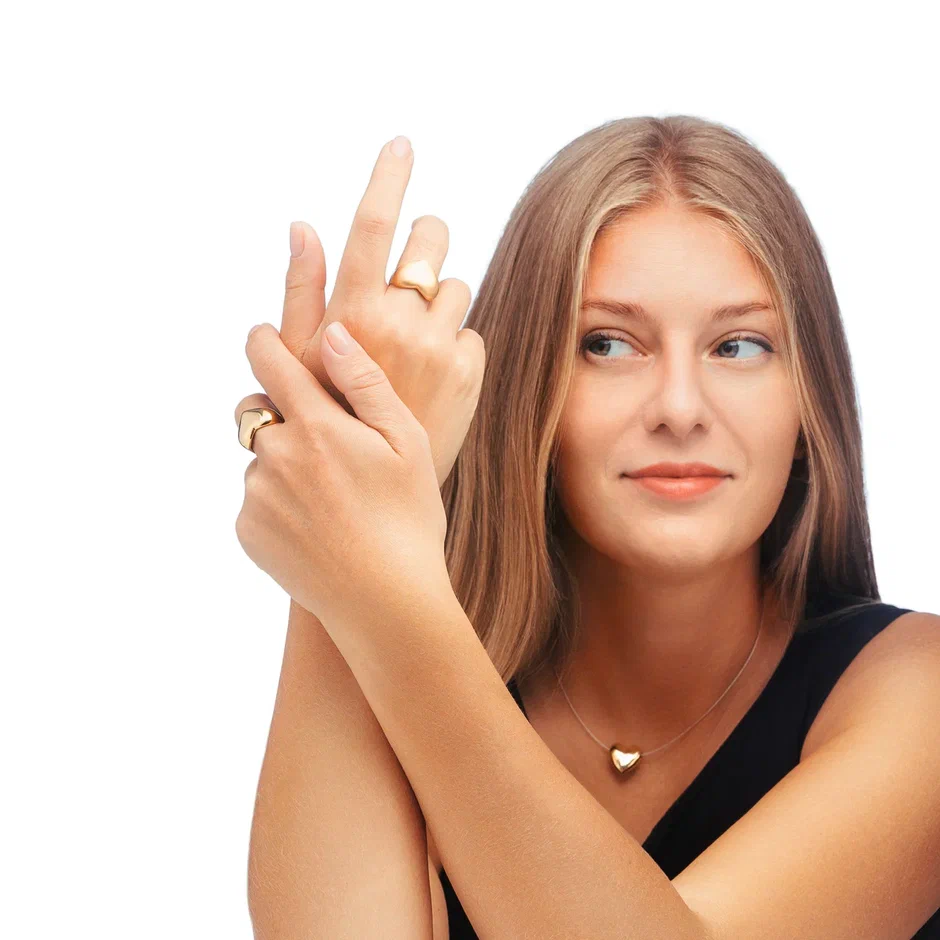 Кольцо Сердце GOLD