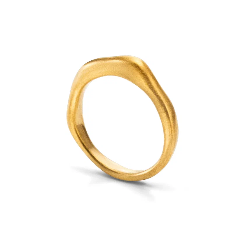 Кольцо Барашек сатин GOLD