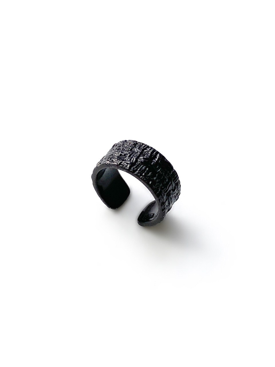 Серебряная серьга-кафф "Black", 5 мм