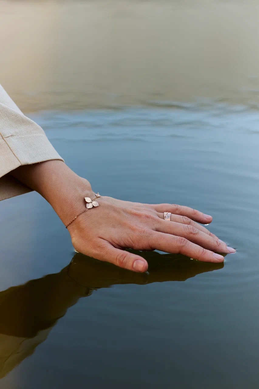 Браслет Гортензия позолота