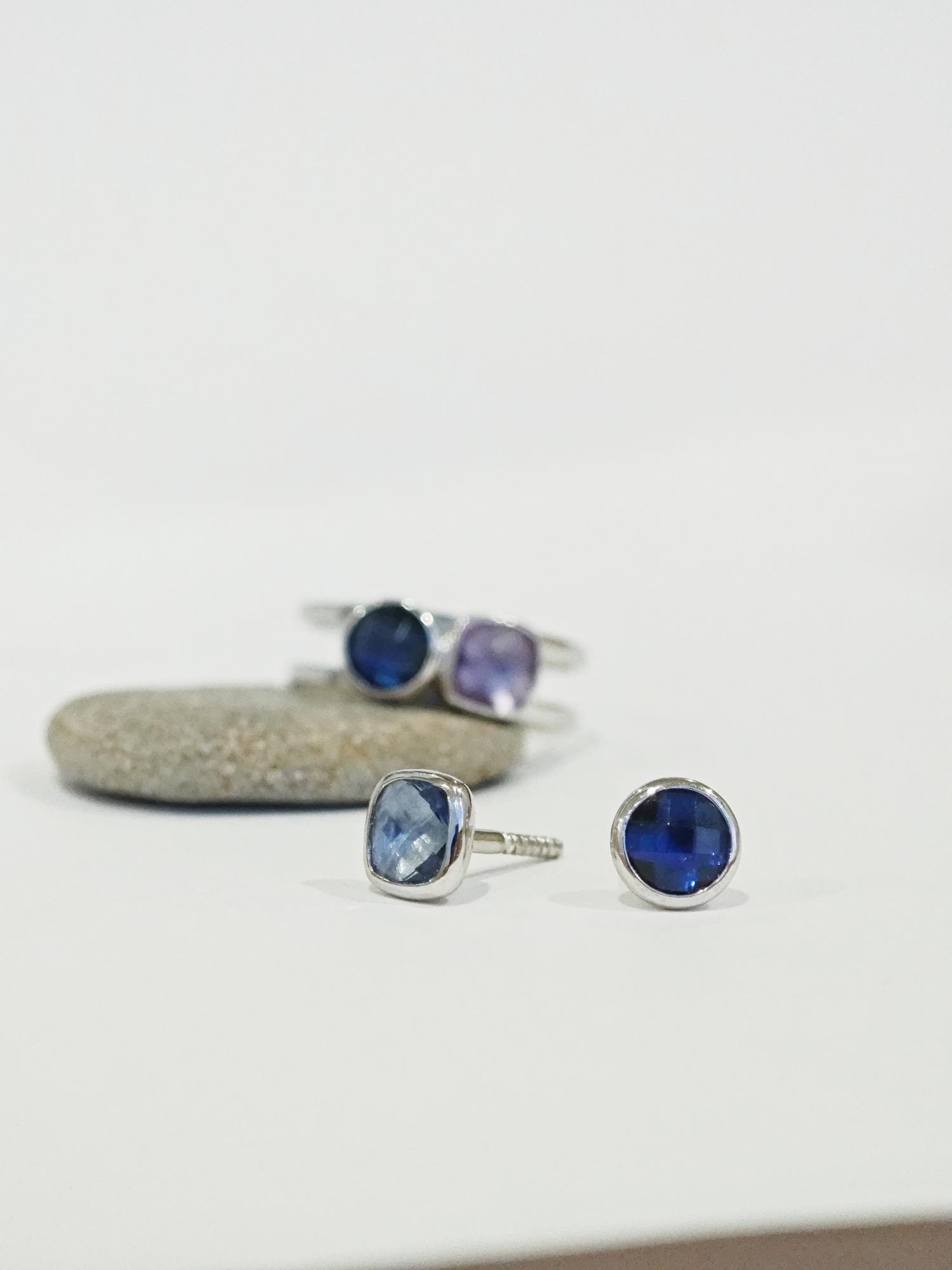 Серьги пусеты с алпанитом