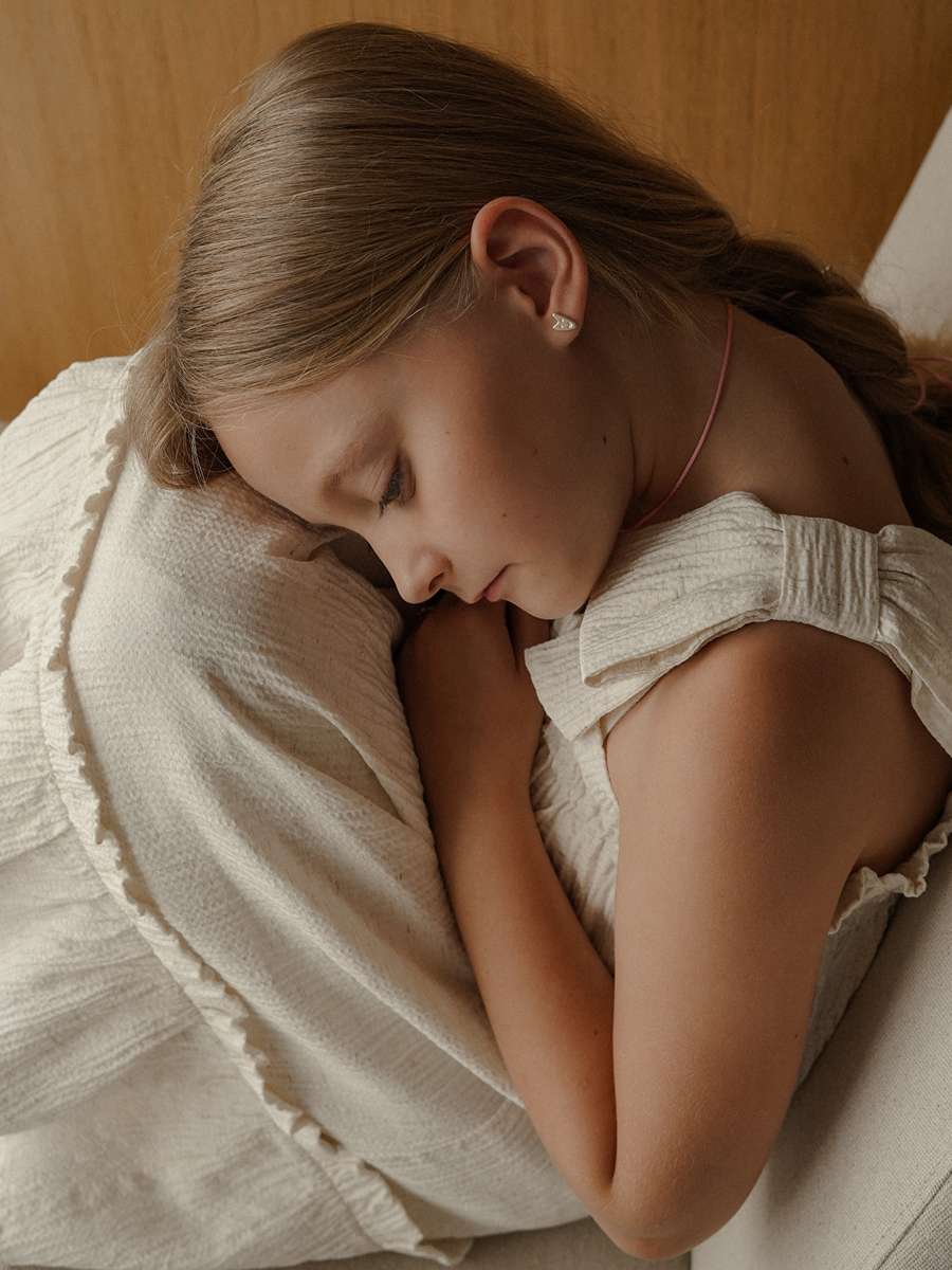 Серьги сердечки детство