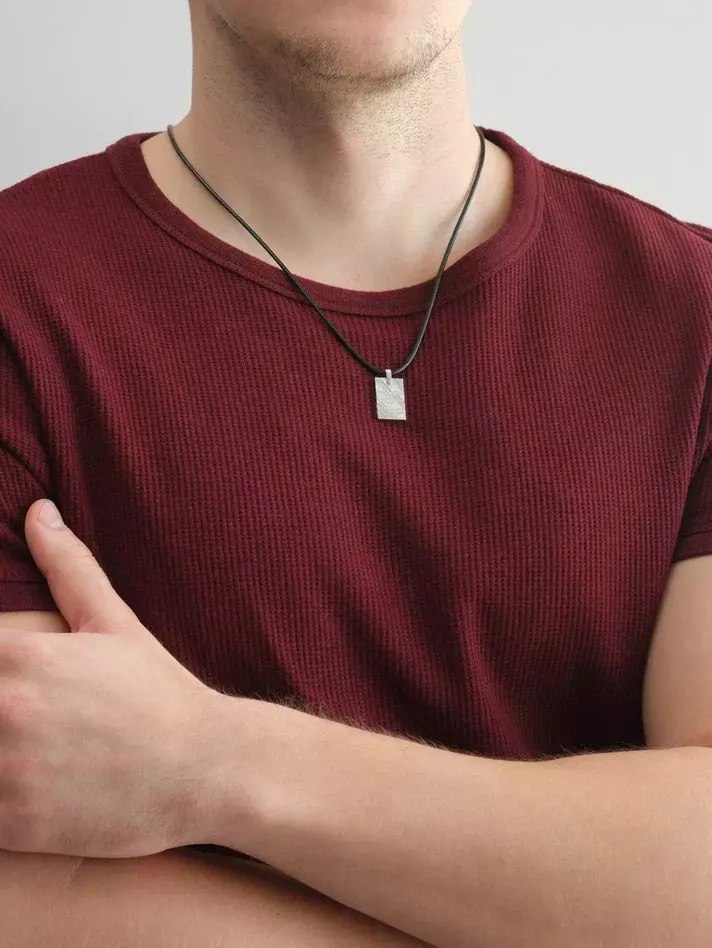 подвеска большая пластина в родии