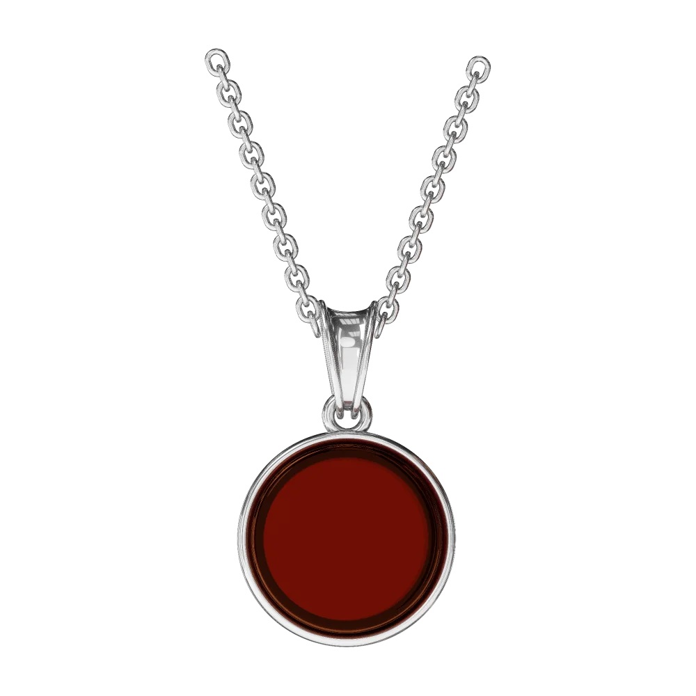 Кулон серебряный с янтарём P9235RV