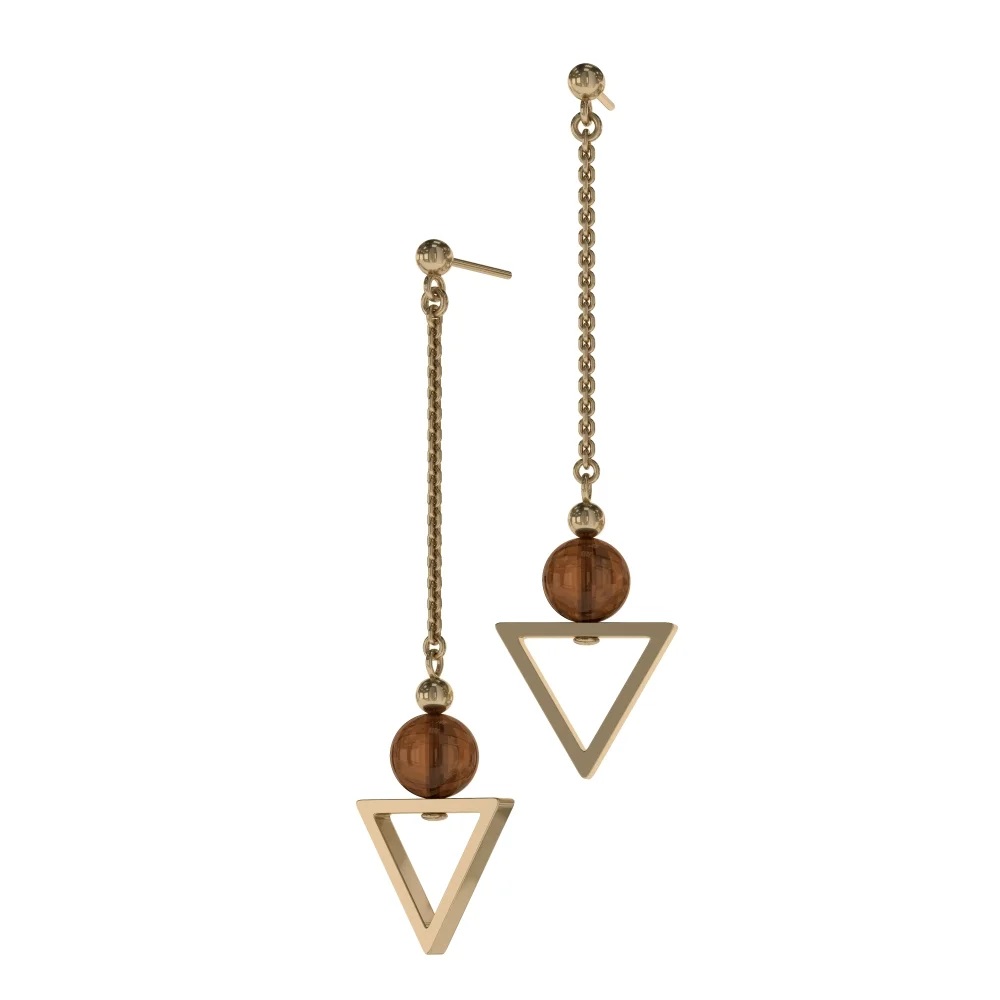 Серебряные серьги с янтарём E9187ZK