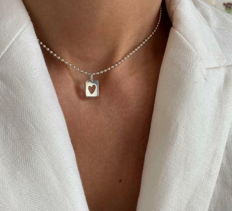 Подвес сердечко в прямоугольнике