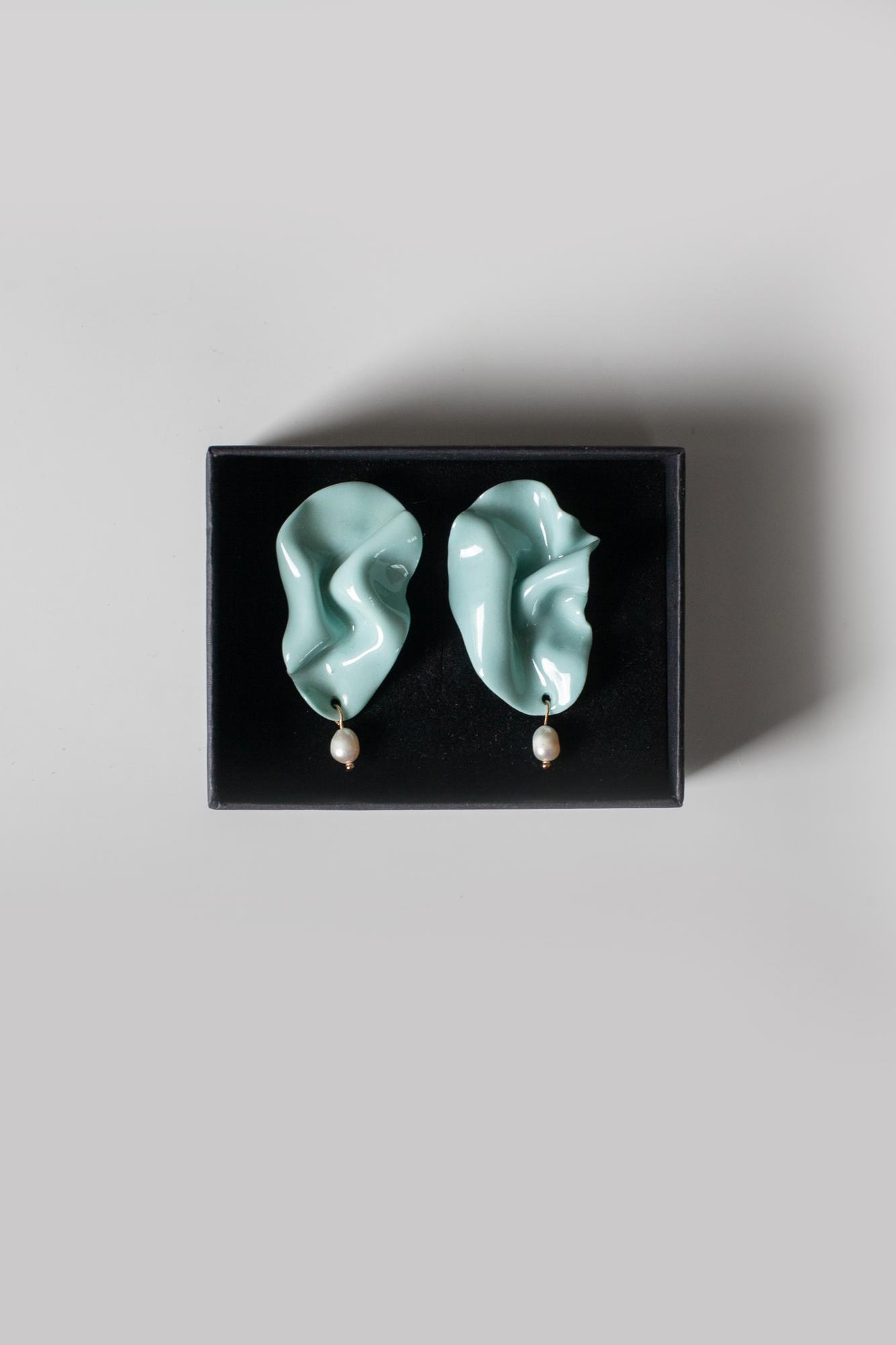 Серьги на гвоздиках «Лагуна» S-124