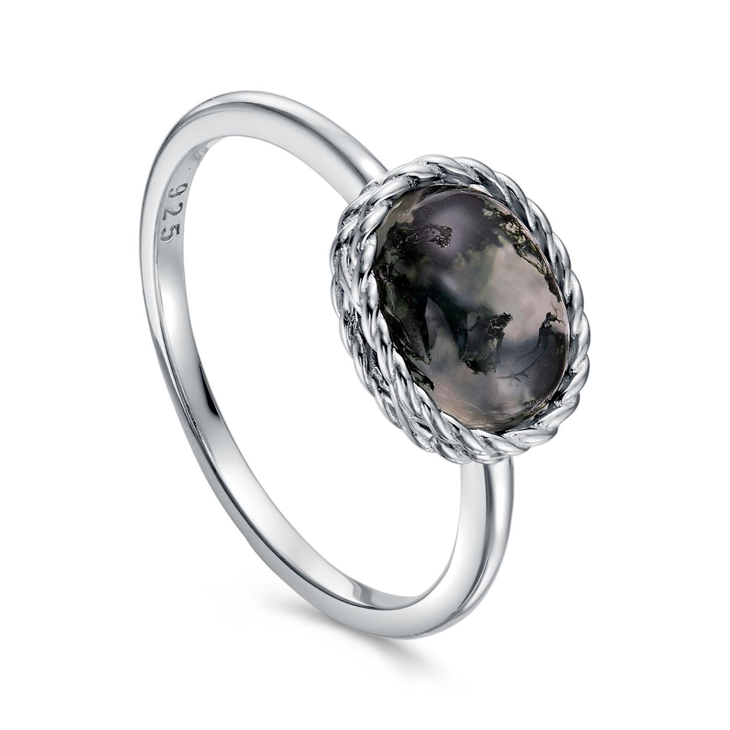 Кольцо с агатом